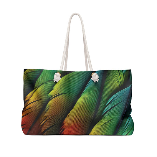 “Carried by Glory” Feather Print Weekender Bag
