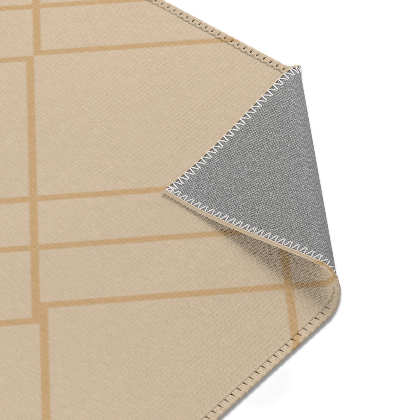 "Divine Order: Diamond Weave Rug – Natural Deco Collection"