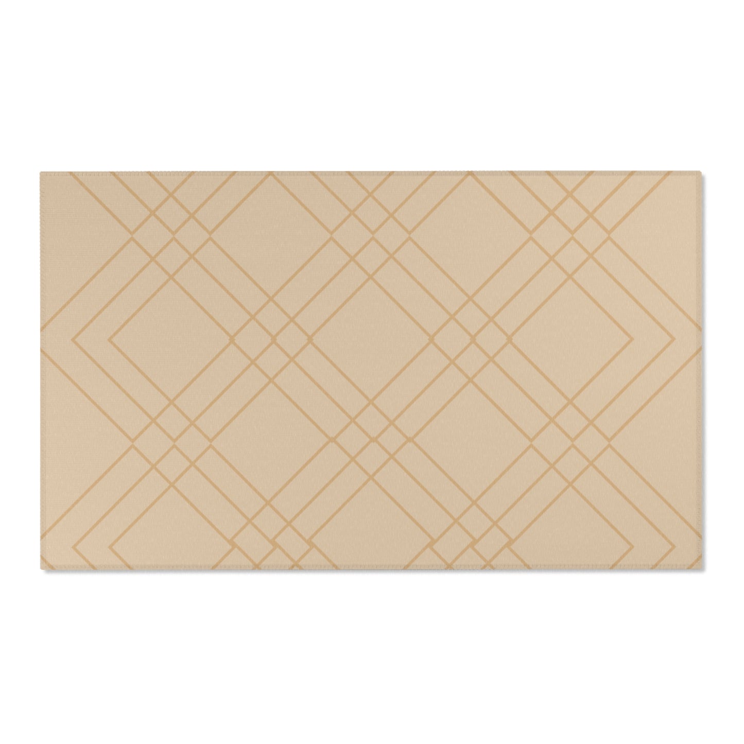 "Divine Order: Diamond Weave Rug – Natural Deco Collection"