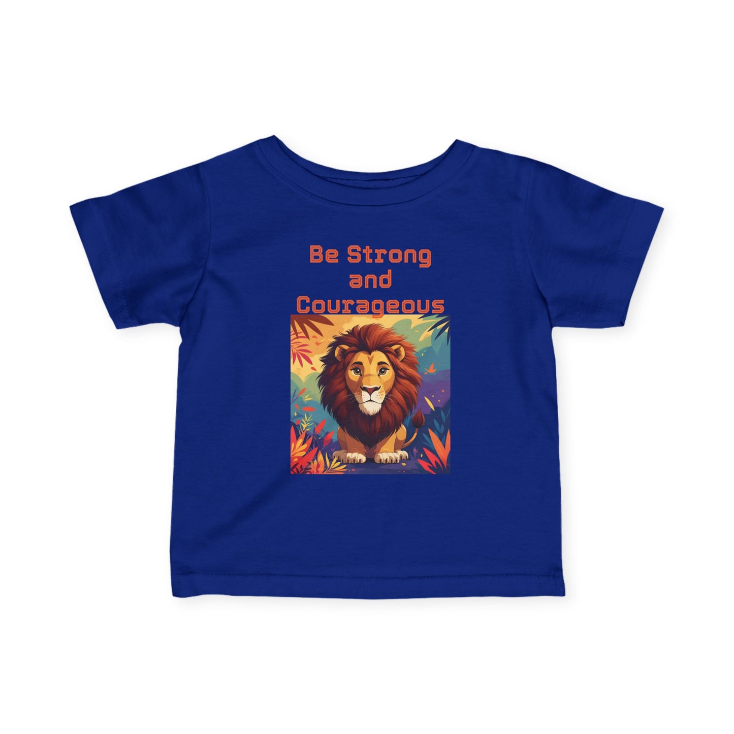 Be Strong & Courageous – Baby Lion Tee (Joshua 1:9 Inspired)