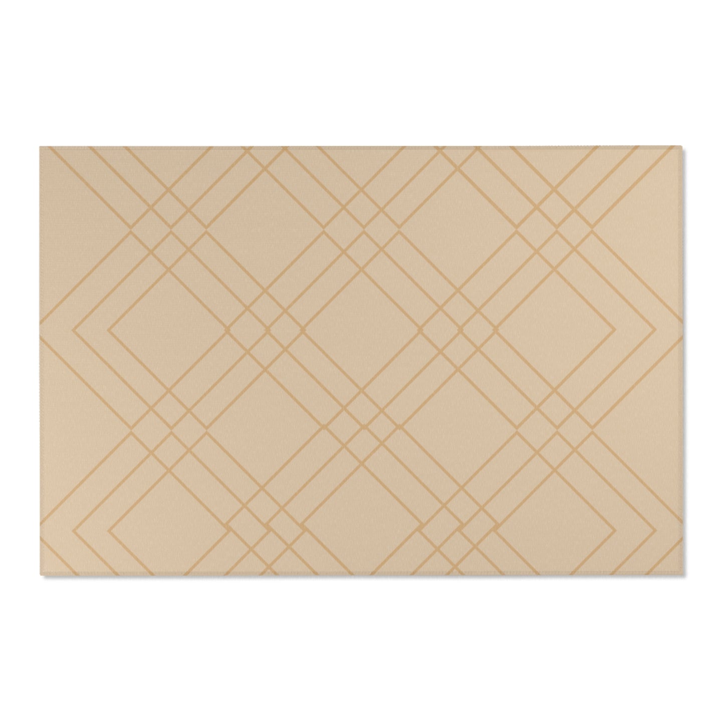 "Divine Order: Diamond Weave Rug – Natural Deco Collection"