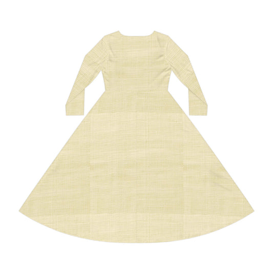 Bread of Life – Butter Muslin Print Long-Sleeve Midi Dress