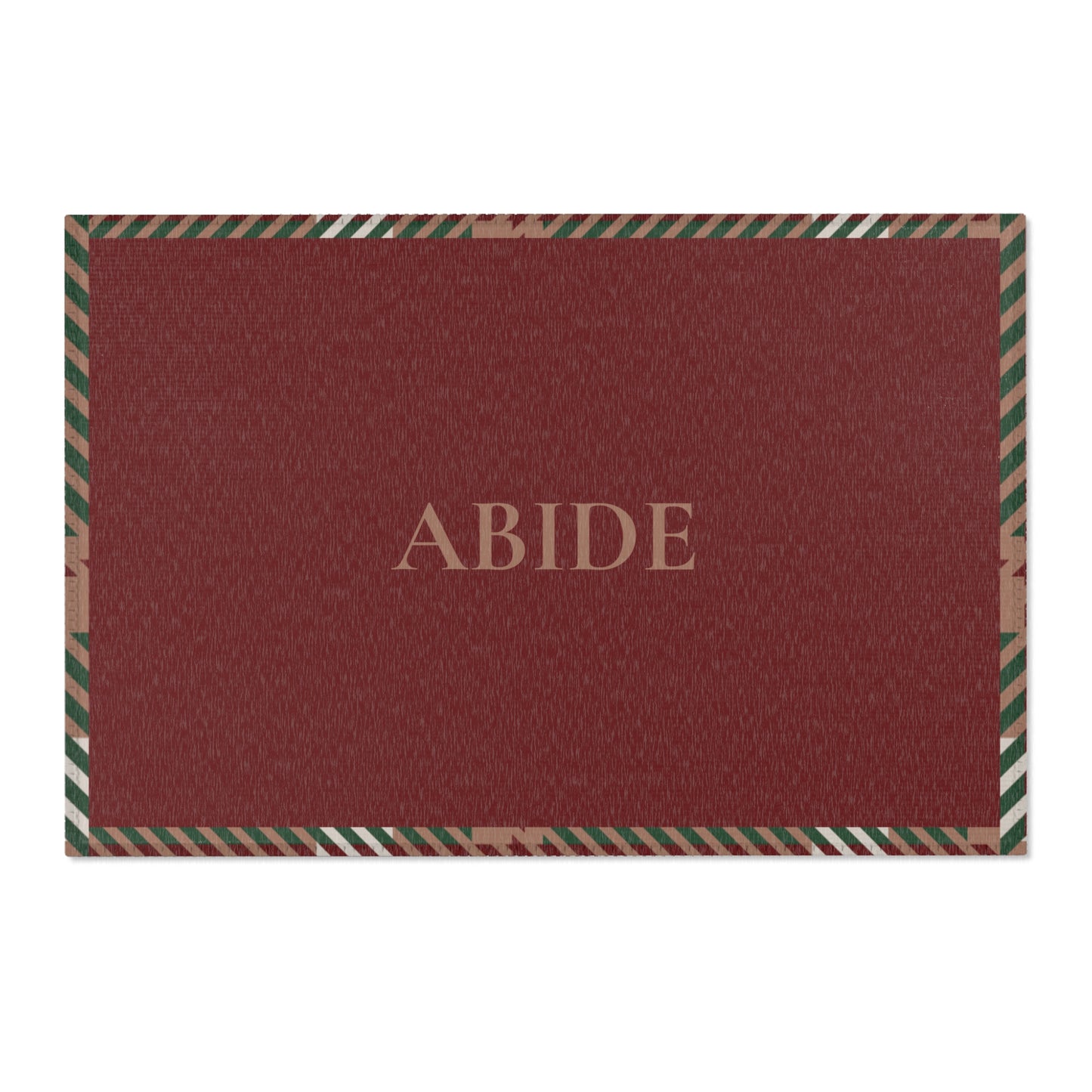 Abide Rug – Oxblood & Plaid