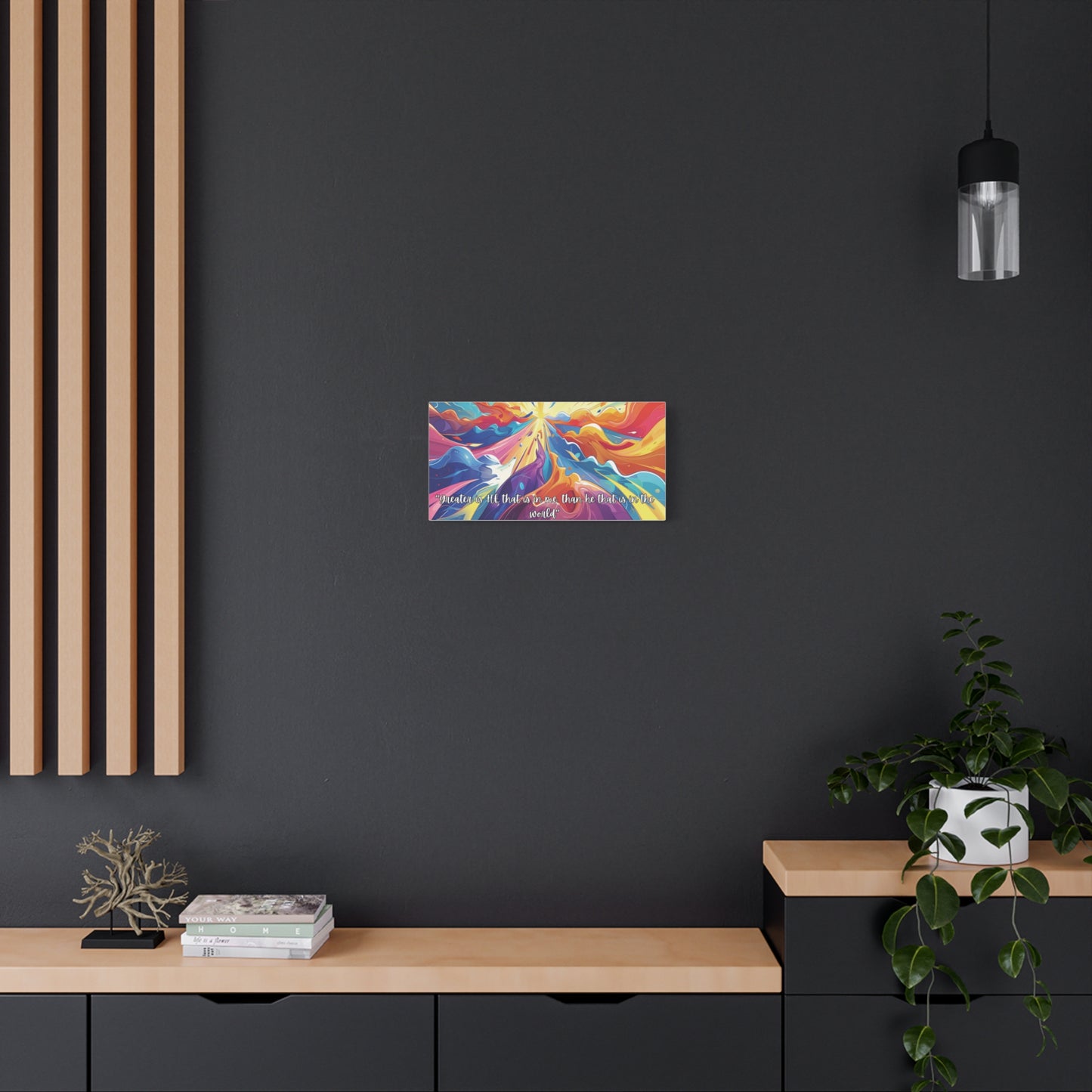 Greater Is He – Scripture Canvas Art