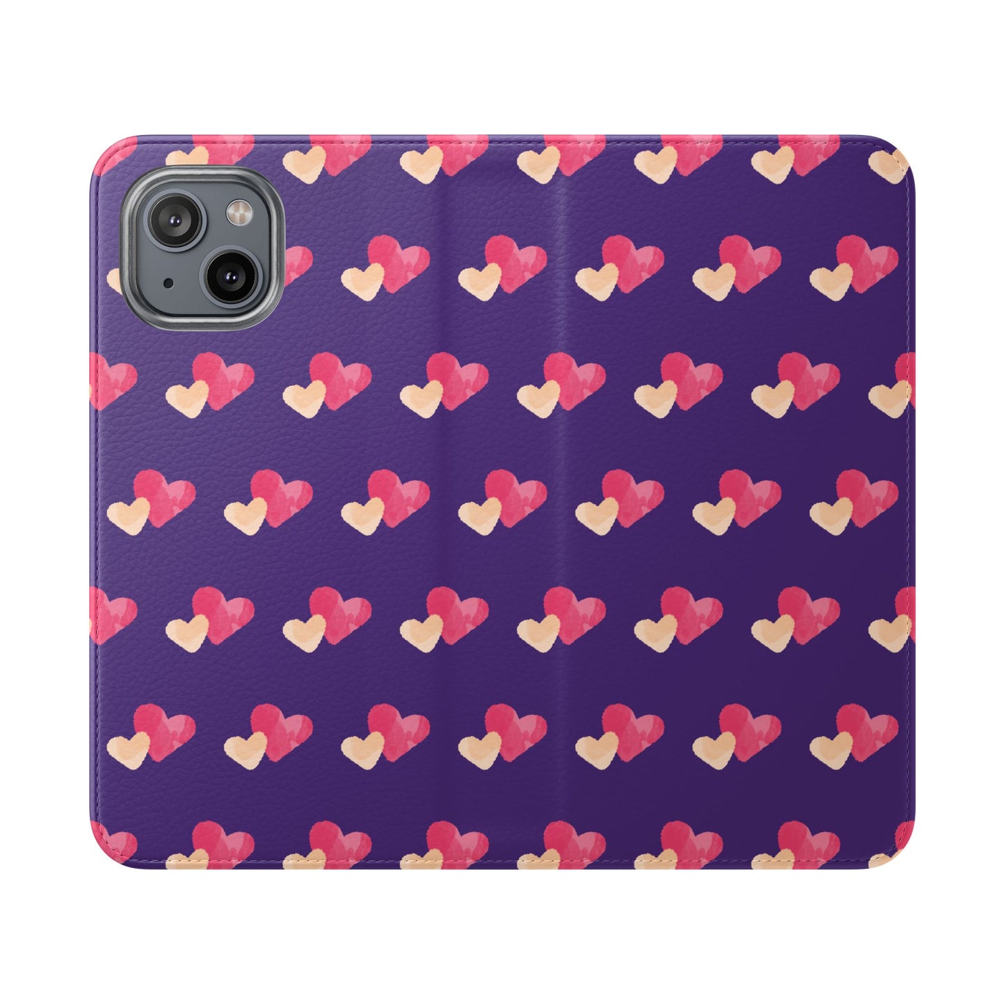 "Faith-Filled Hearts | Flip Phone Case – Purple"