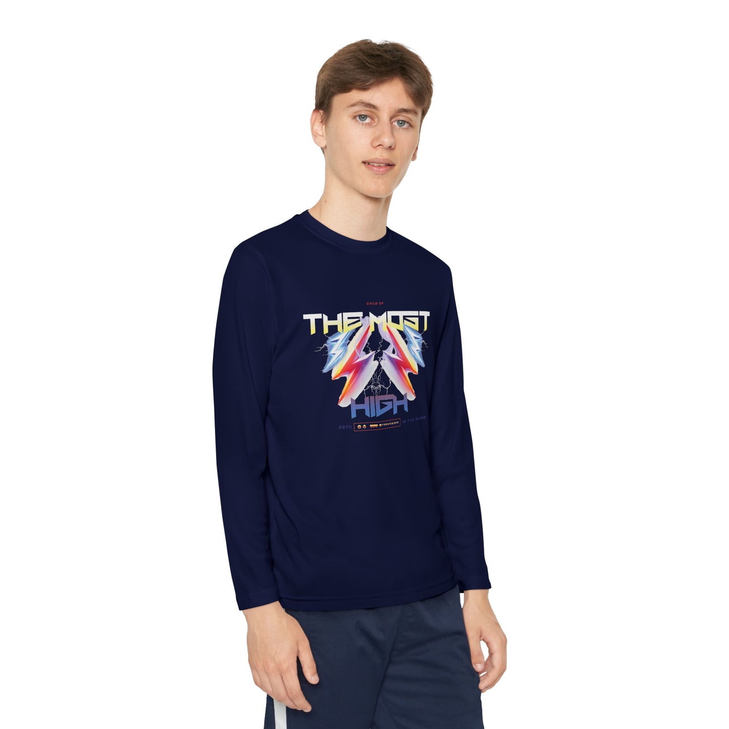 Child of the Most High – Youth Long Sleeve Tee (Unisex, Multiple Colors)