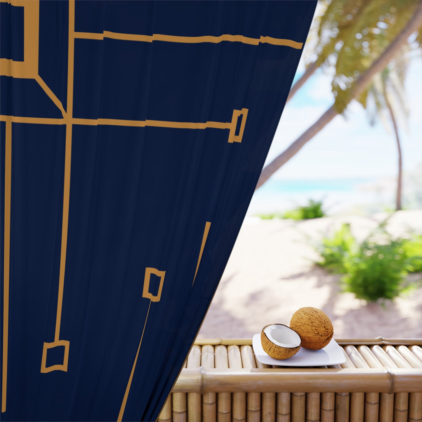 Midnight Luxe: Cornerstone Grid Curtain Panel