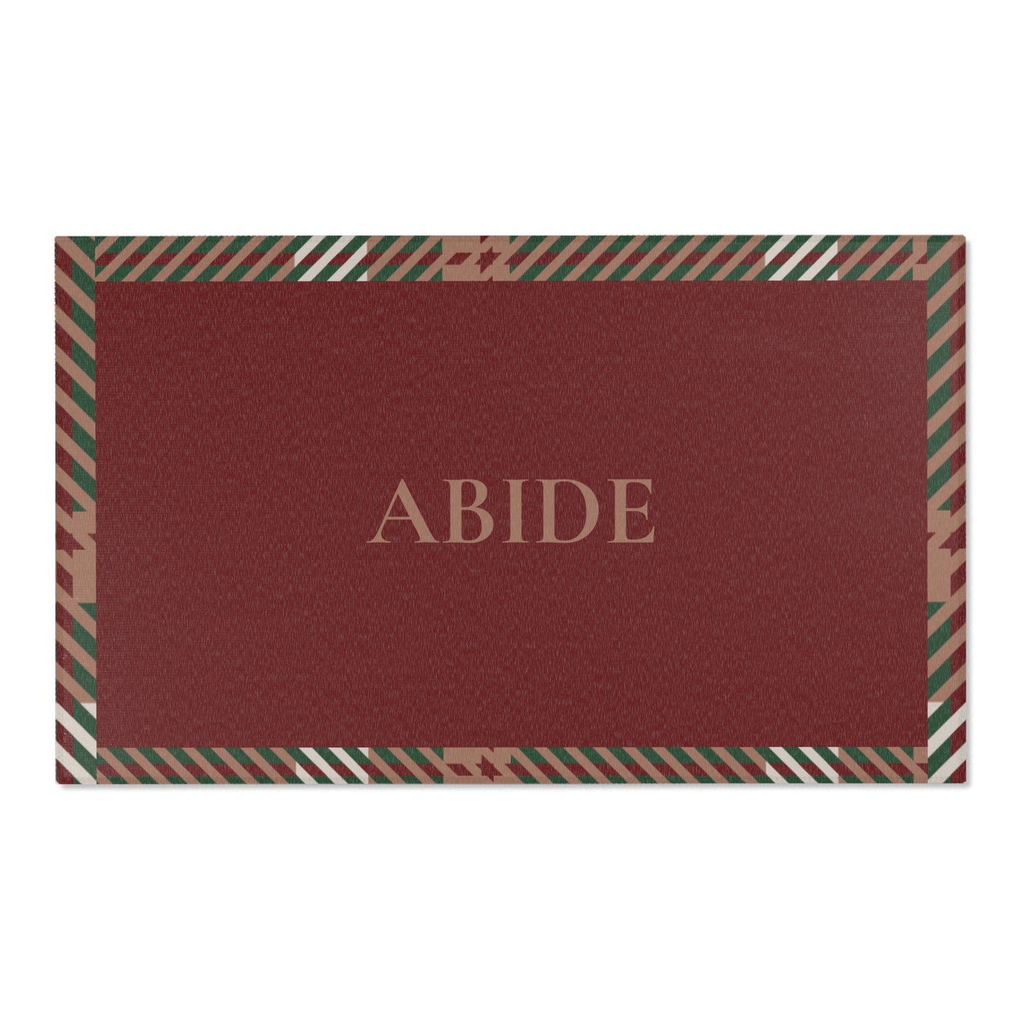 Abide Rug – Oxblood & Plaid