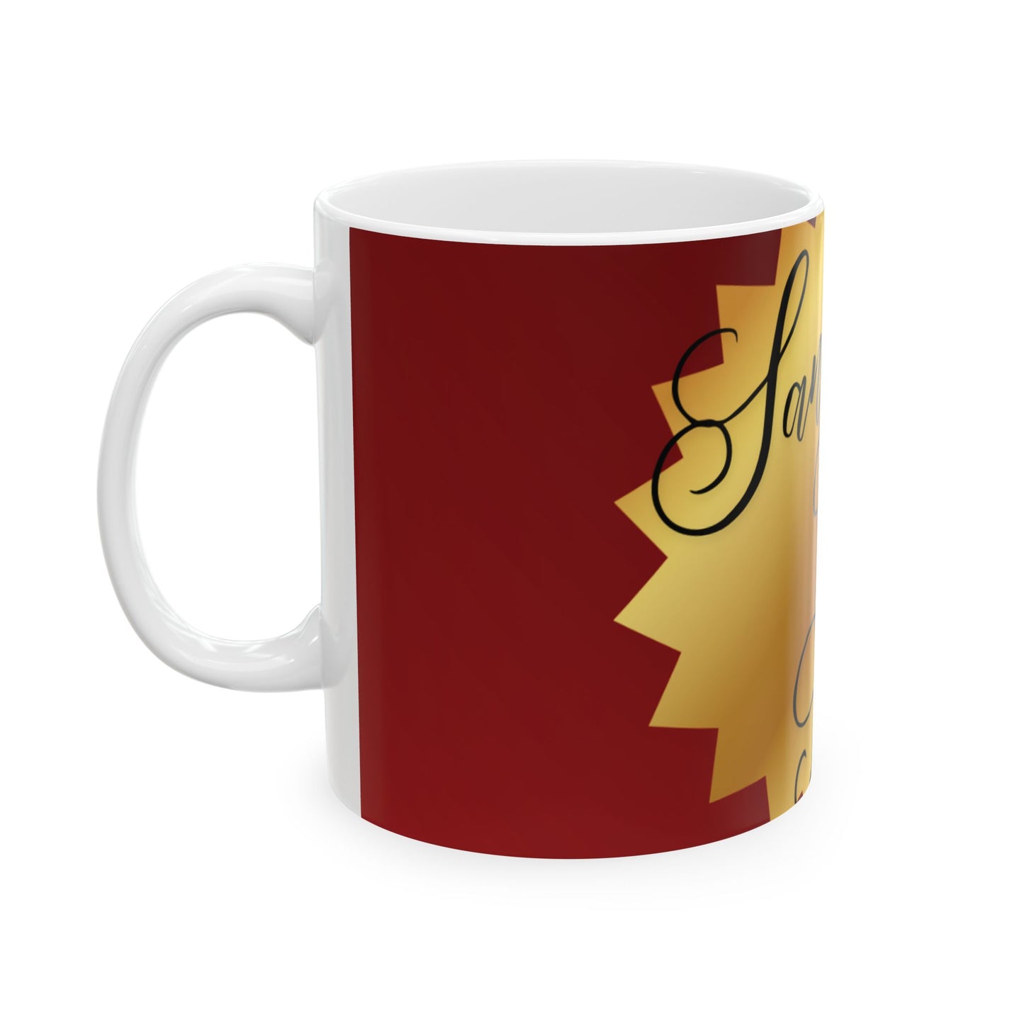 Sanctified In Truth Mug – Golden Emblem Design