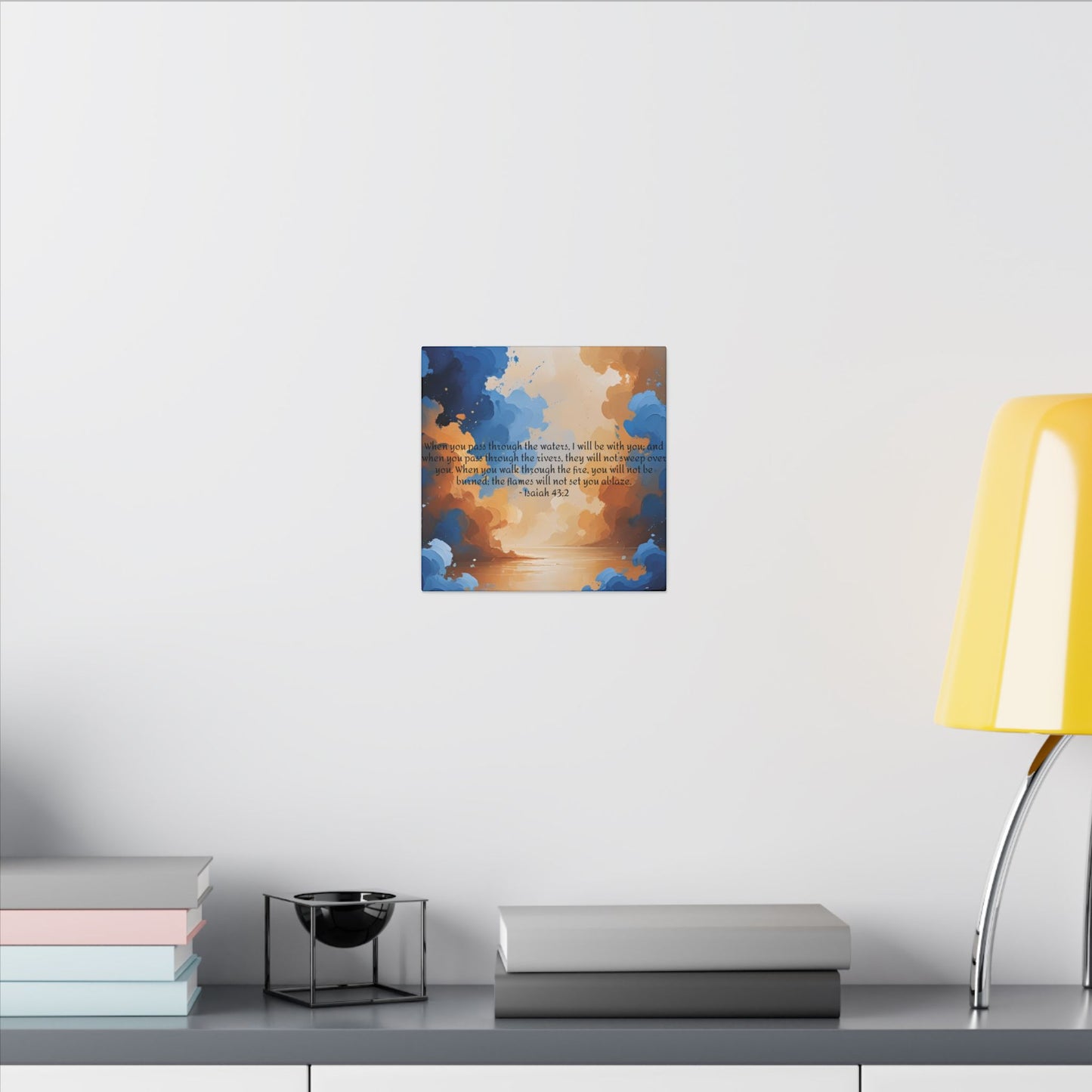“Through the Fire & Water – Isaiah 43:2 Canvas”