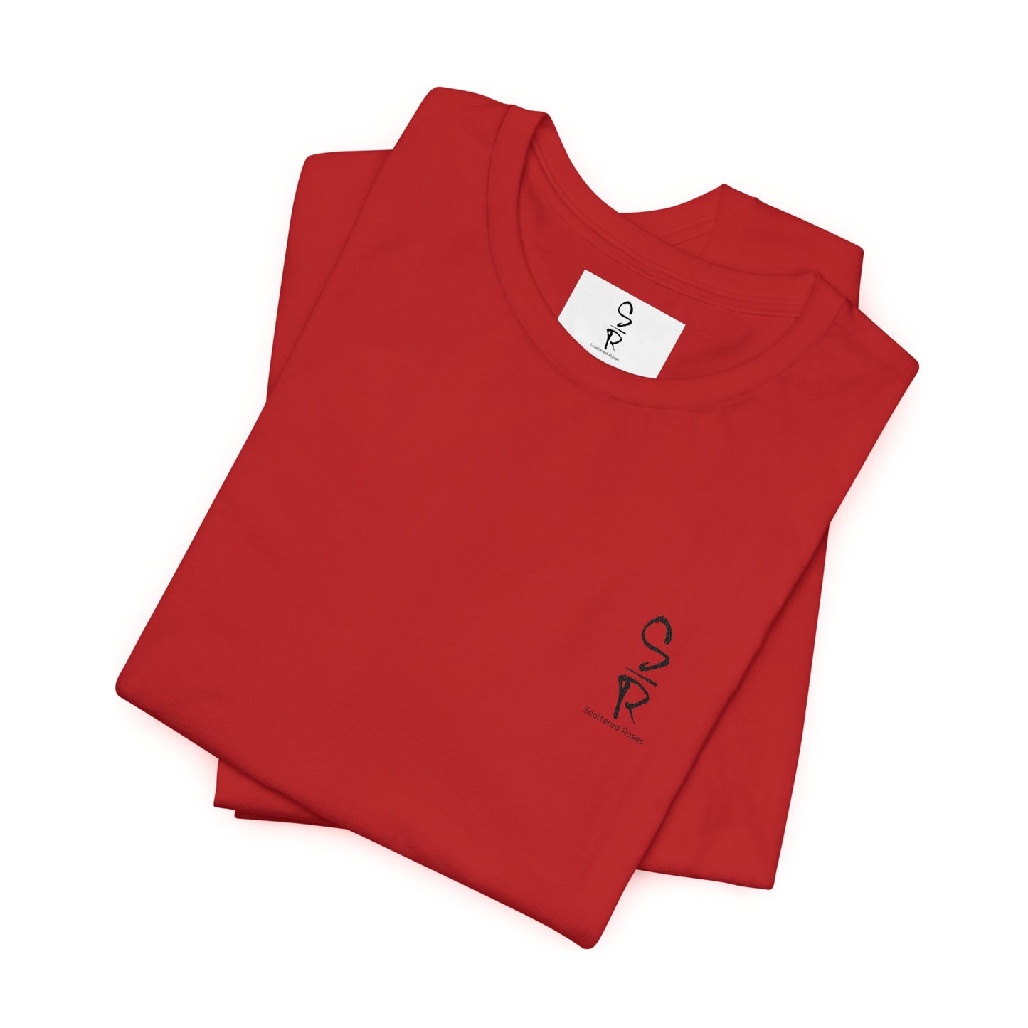 "Scattered Roses" Embroidered Logo Unisex Tee