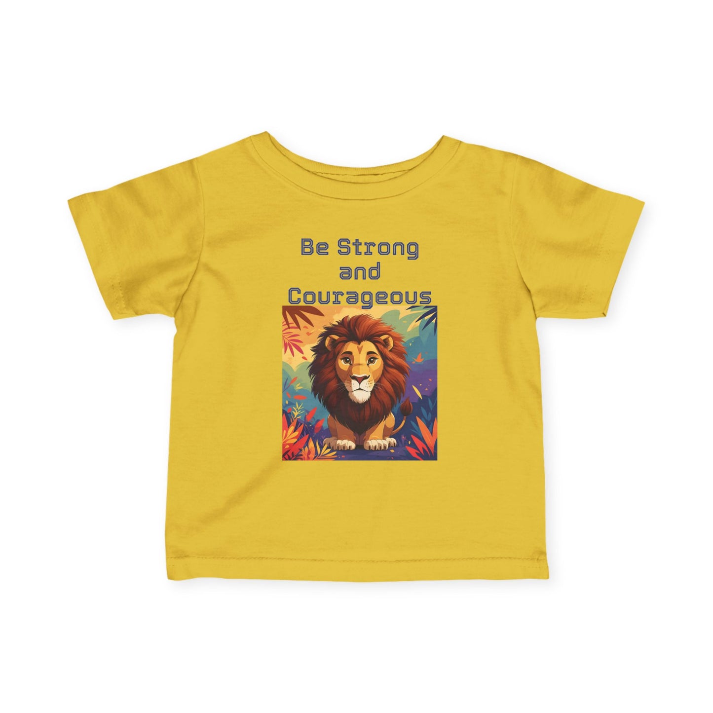 Be Strong & Courageous – Baby Lion Tee (Joshua 1:9 Inspired)