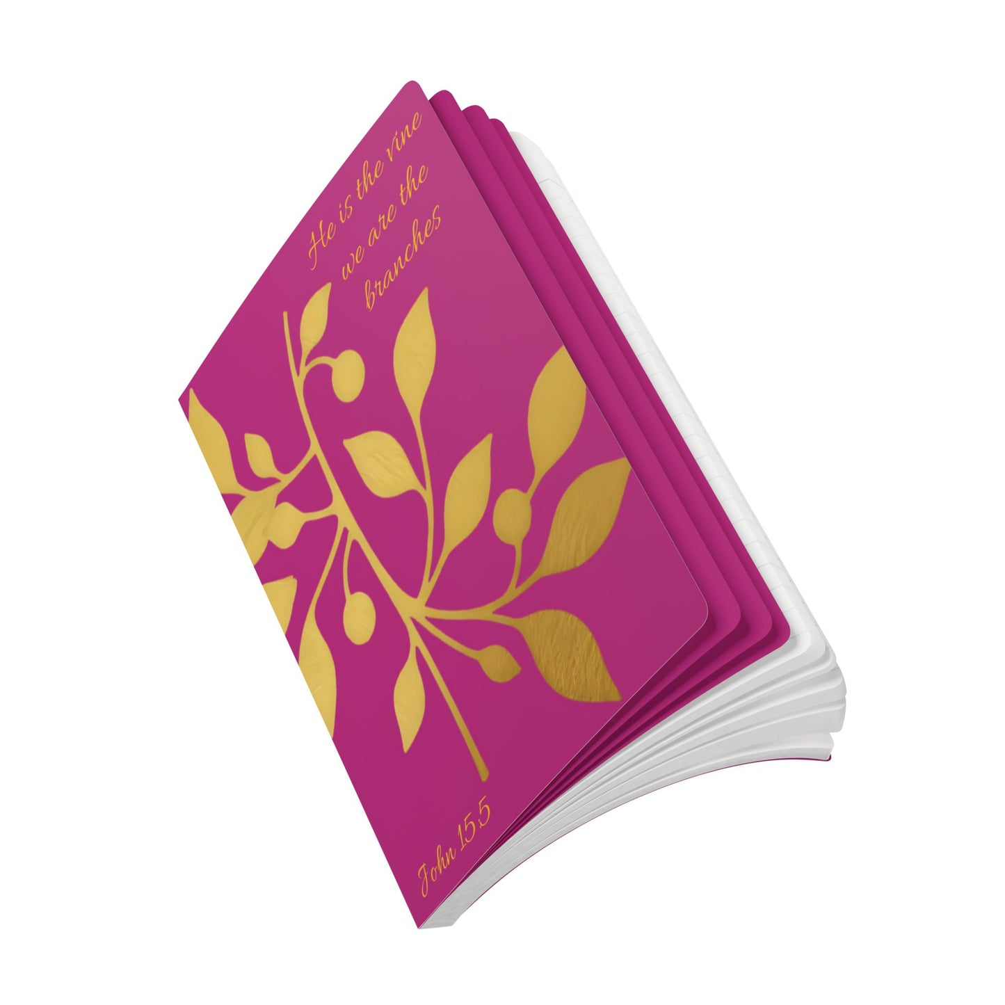 The Vine & The Branches – John 15:5 Journal (Pink & Gold)