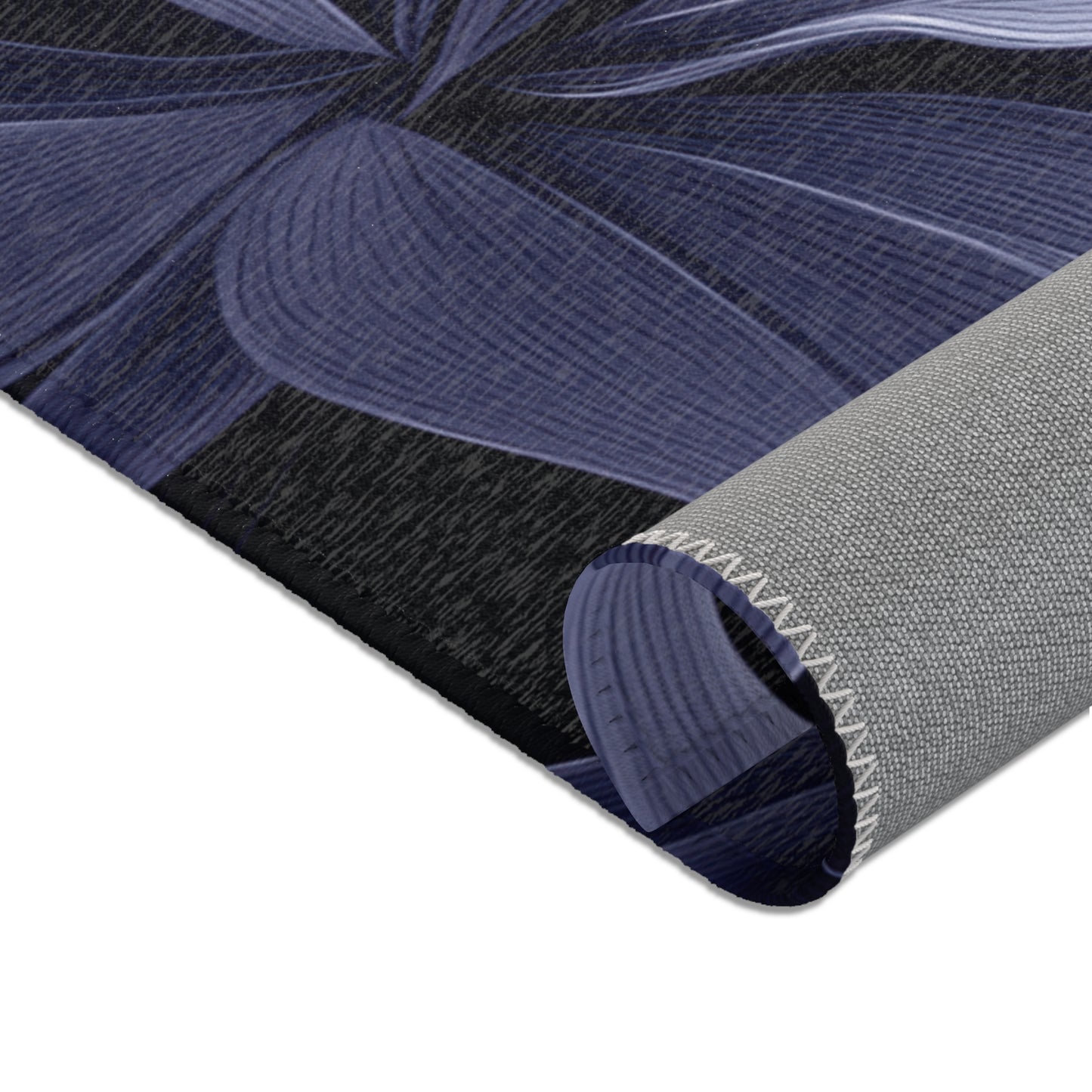 Midnight Bloom Noir Area Rug