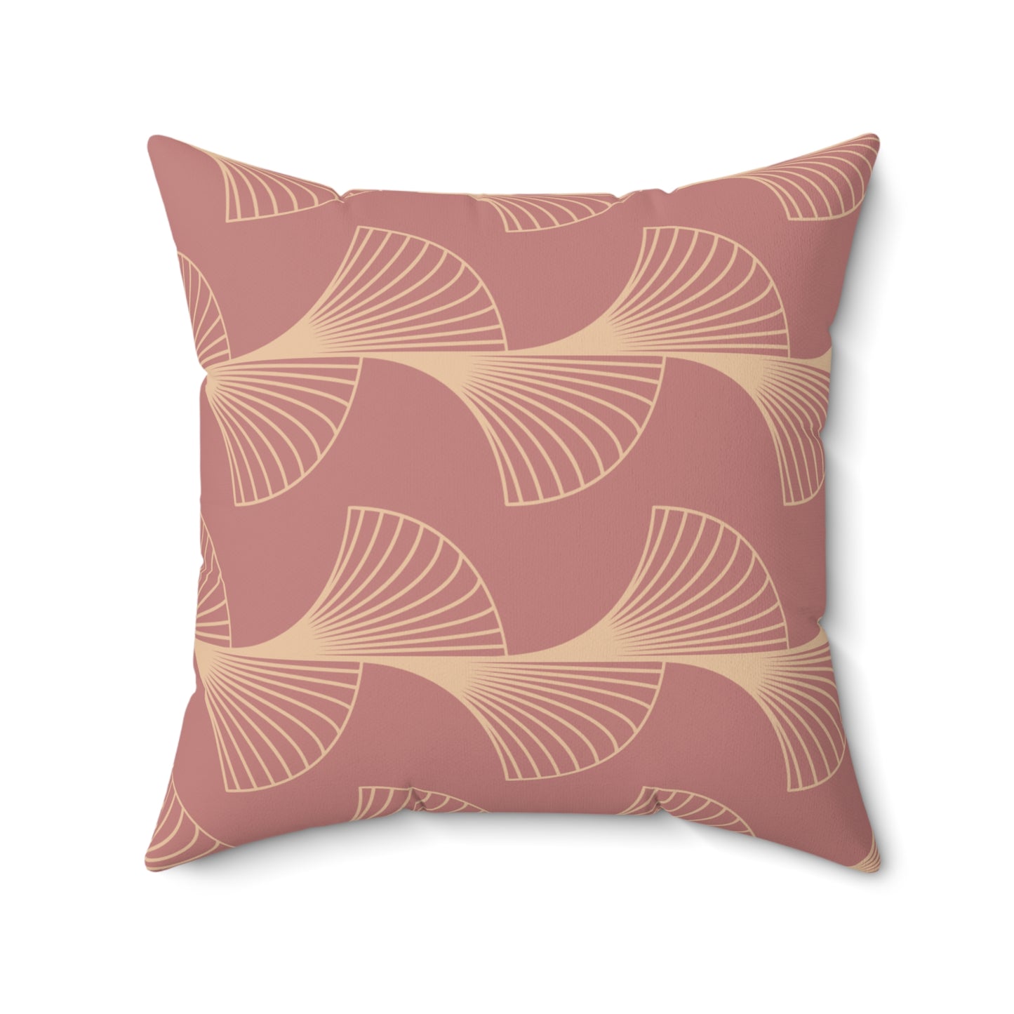 Rose Deco Luxe Throw Pillow – Muted Rose Base