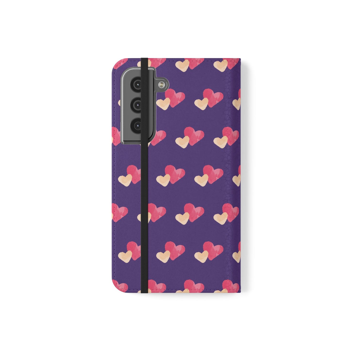 "Faith-Filled Hearts | Flip Phone Case – Purple"
