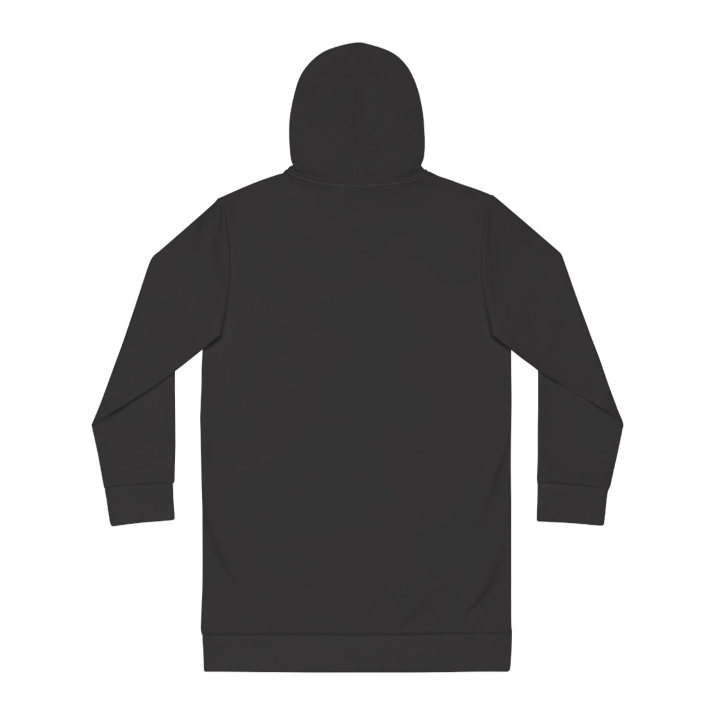 Whispers of Winter Solid Hoodie Dress – Charcoal Black