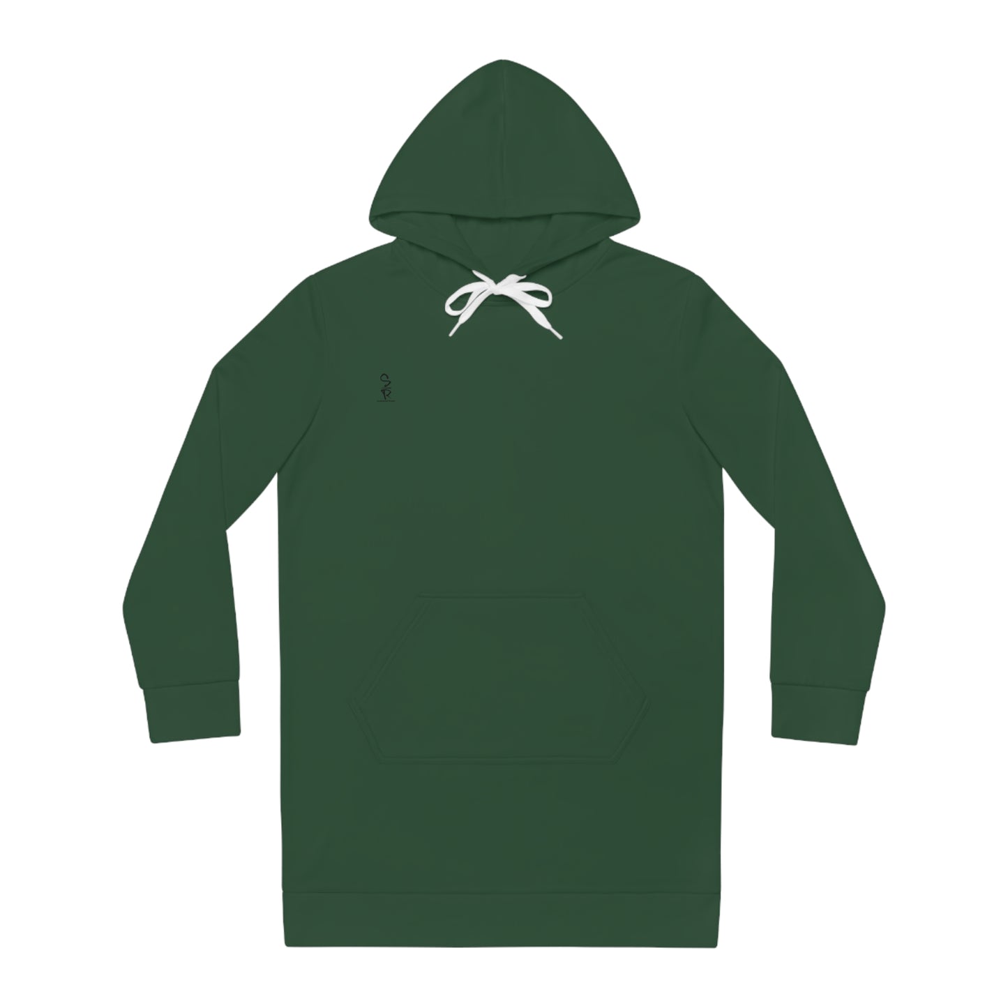 Whispers of Winter Solid Hoodie Dress – Forest Green