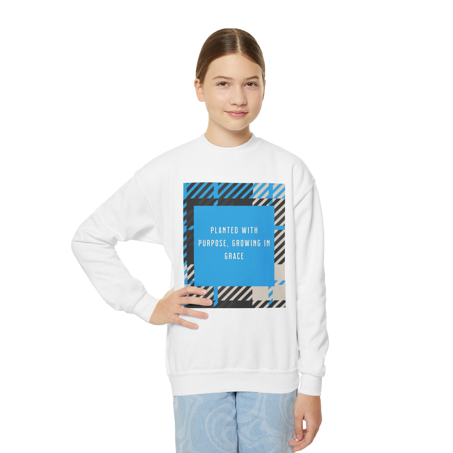“Planted with Purpose, Growing in Grace” Luxe Unisex Sweatshirt
