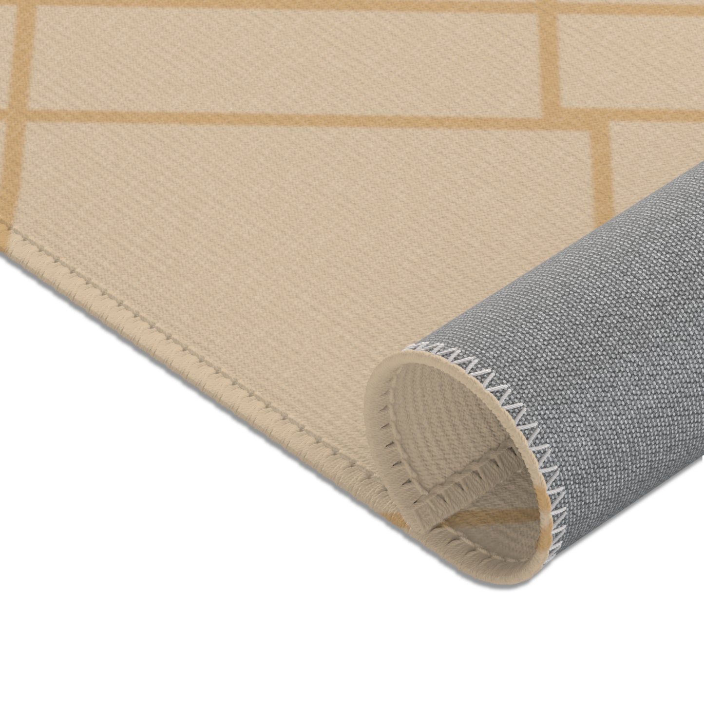 "Divine Order: Diamond Weave Rug – Natural Deco Collection"
