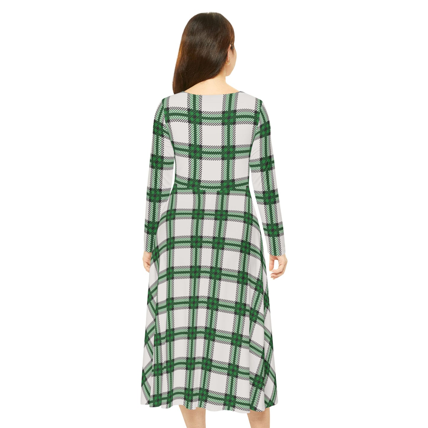 Shadow Glen Long Sleeve Midi Dress – Whispers of Winter FW25