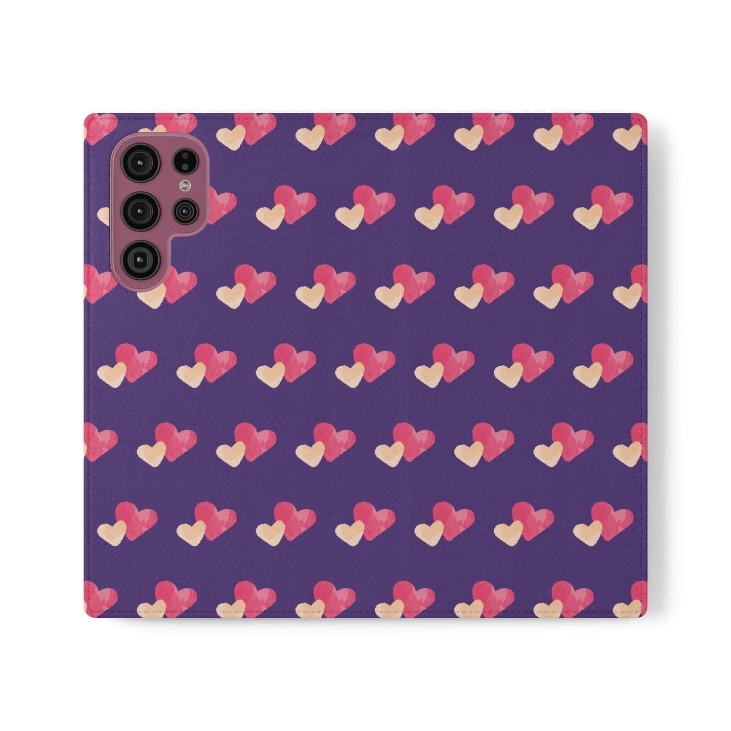"Faith-Filled Hearts | Flip Phone Case – Purple"