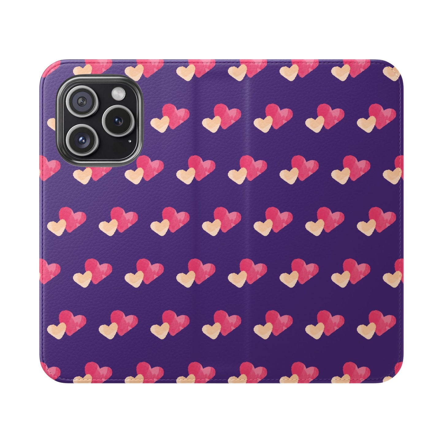 "Faith-Filled Hearts | Flip Phone Case – Purple"