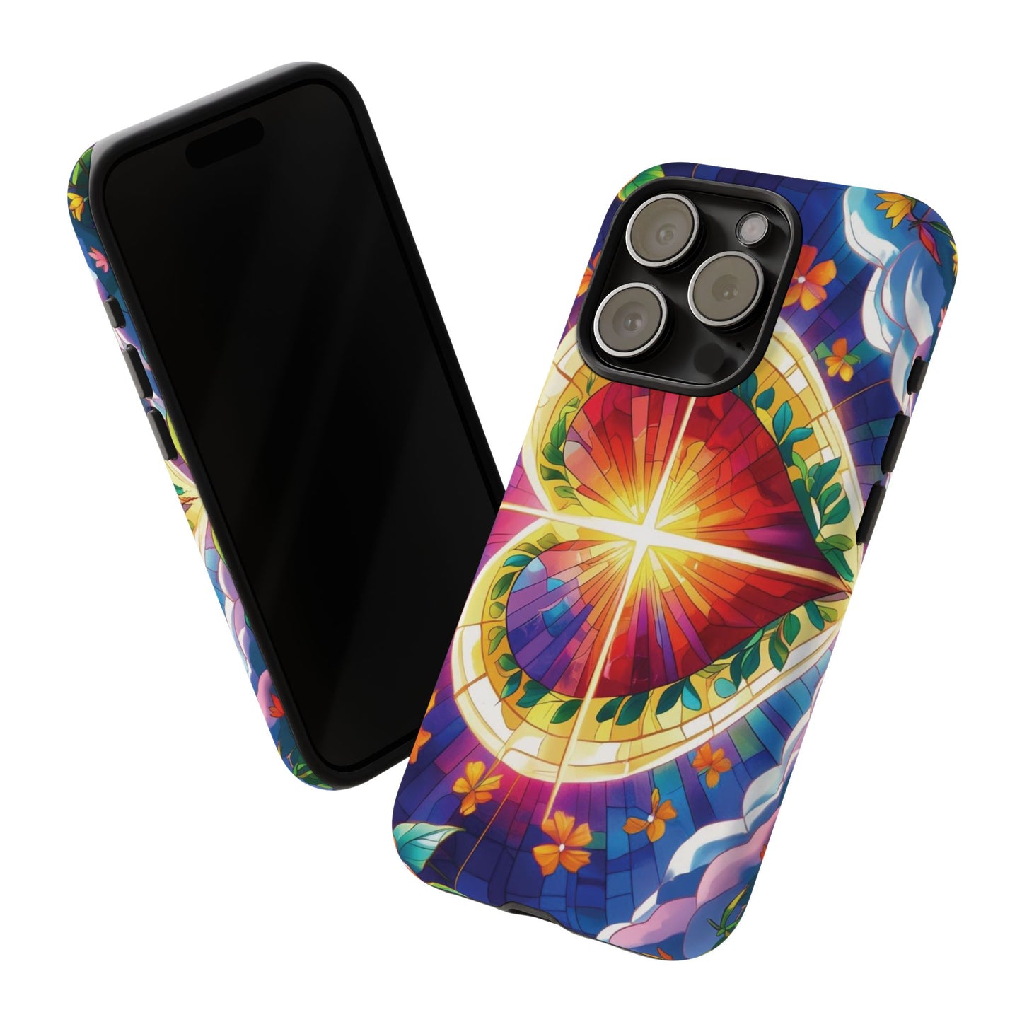 "Heart of Light" Phone Case – Stained Glass Faith Edition