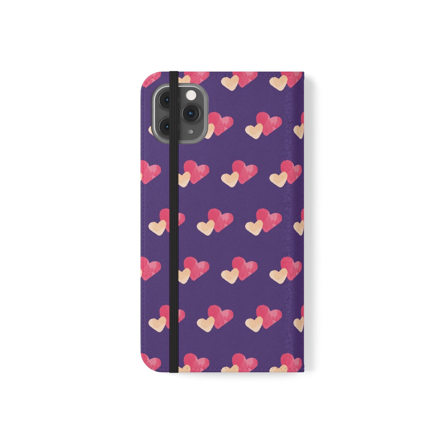 "Faith-Filled Hearts | Flip Phone Case – Purple"