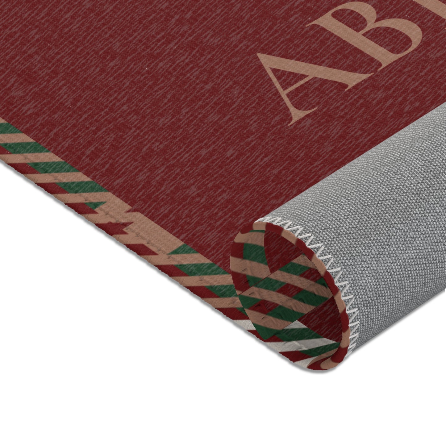 Abide Rug – Oxblood & Plaid