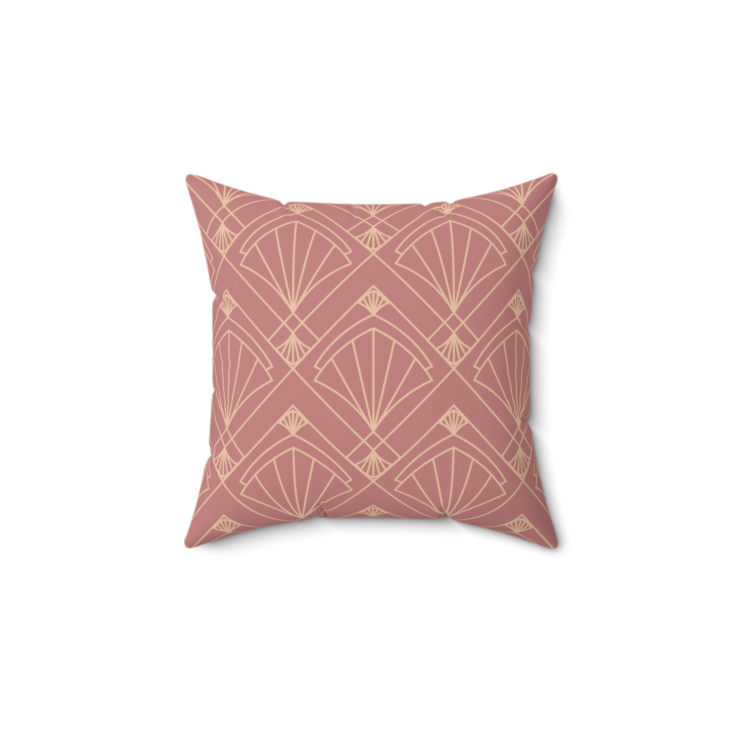 Rose Deco Luxe Throw Pillow – Diamond Fan Pattern