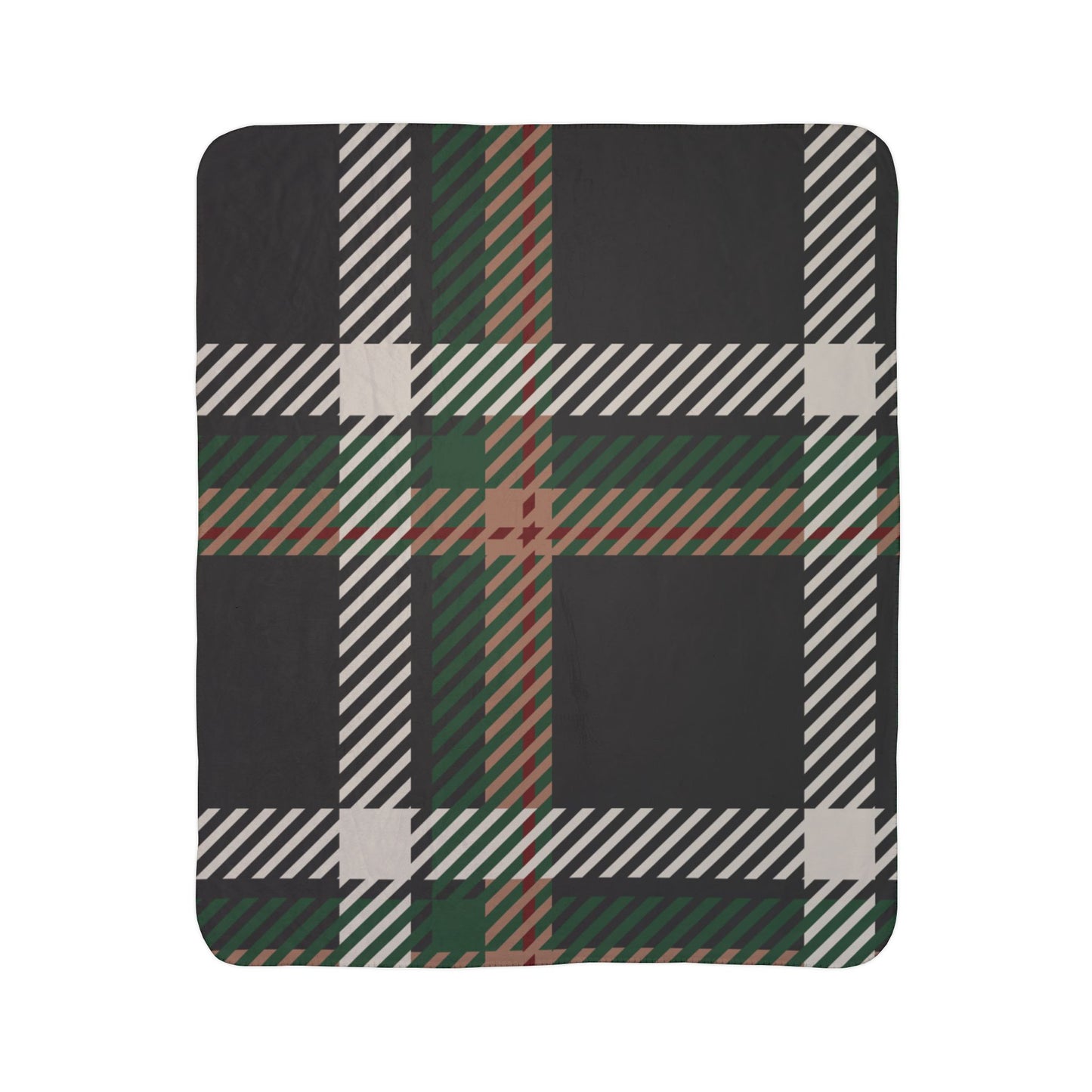 Faithful Tartan | Luxe Sherpa Throw Blanket (Available with Cream or Gray Underside)