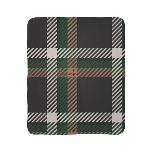 Faithful Tartan | Luxe Sherpa Throw Blanket (Available with Cream or Gray Underside)