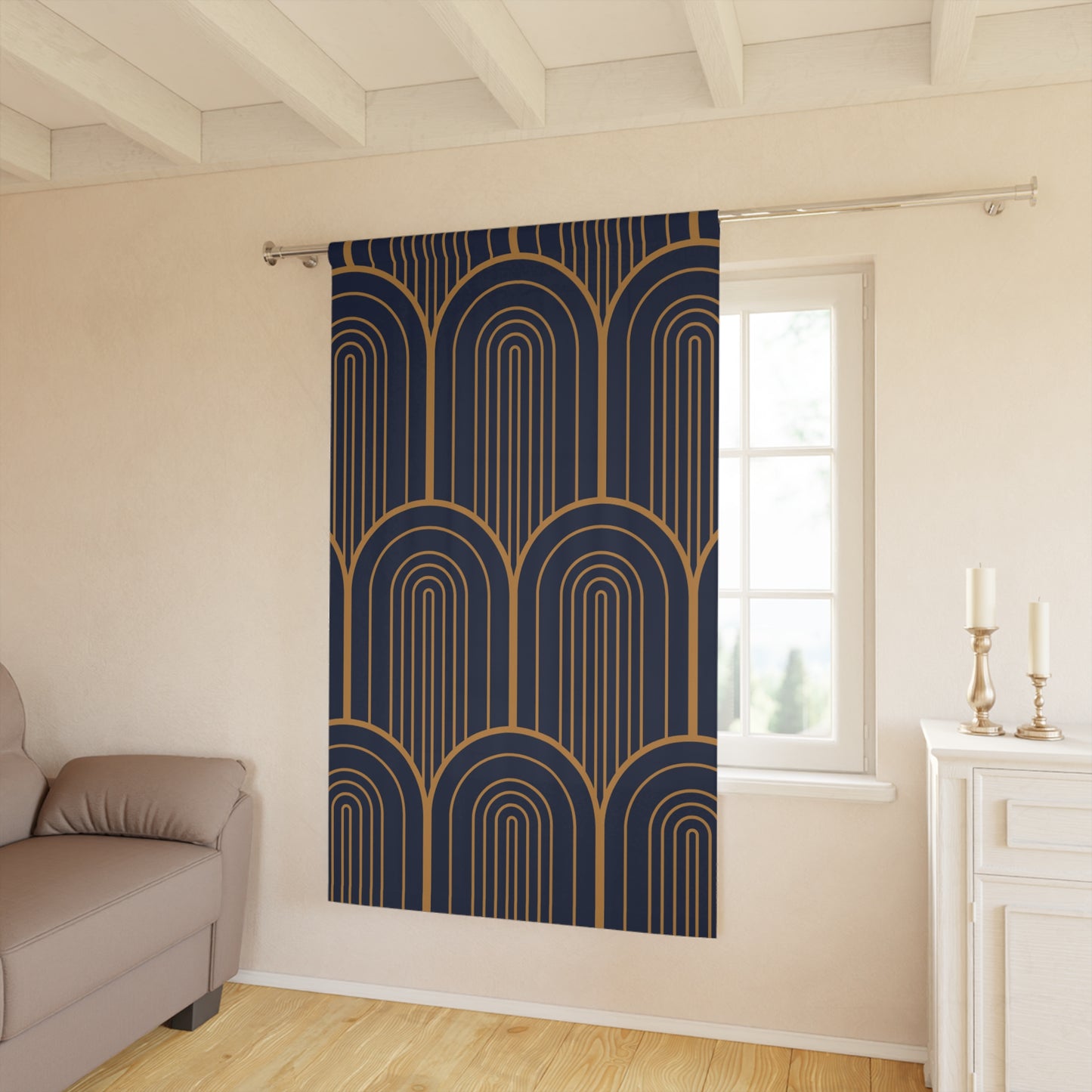 Midnight Luxe: Covenant Arches Curtain Panel