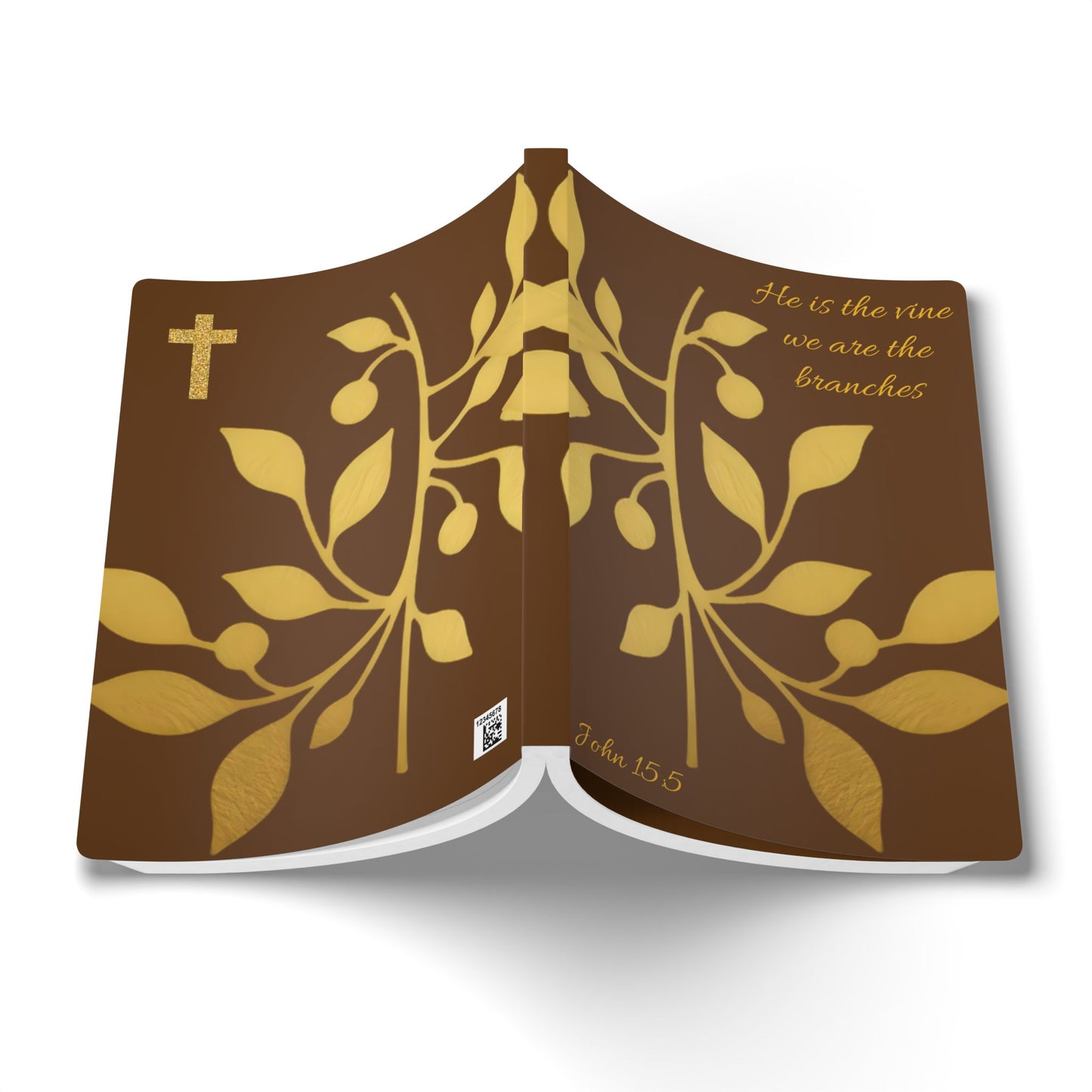 The Vine & The Branches – John 15:5 Journal (Brown & Gold)
