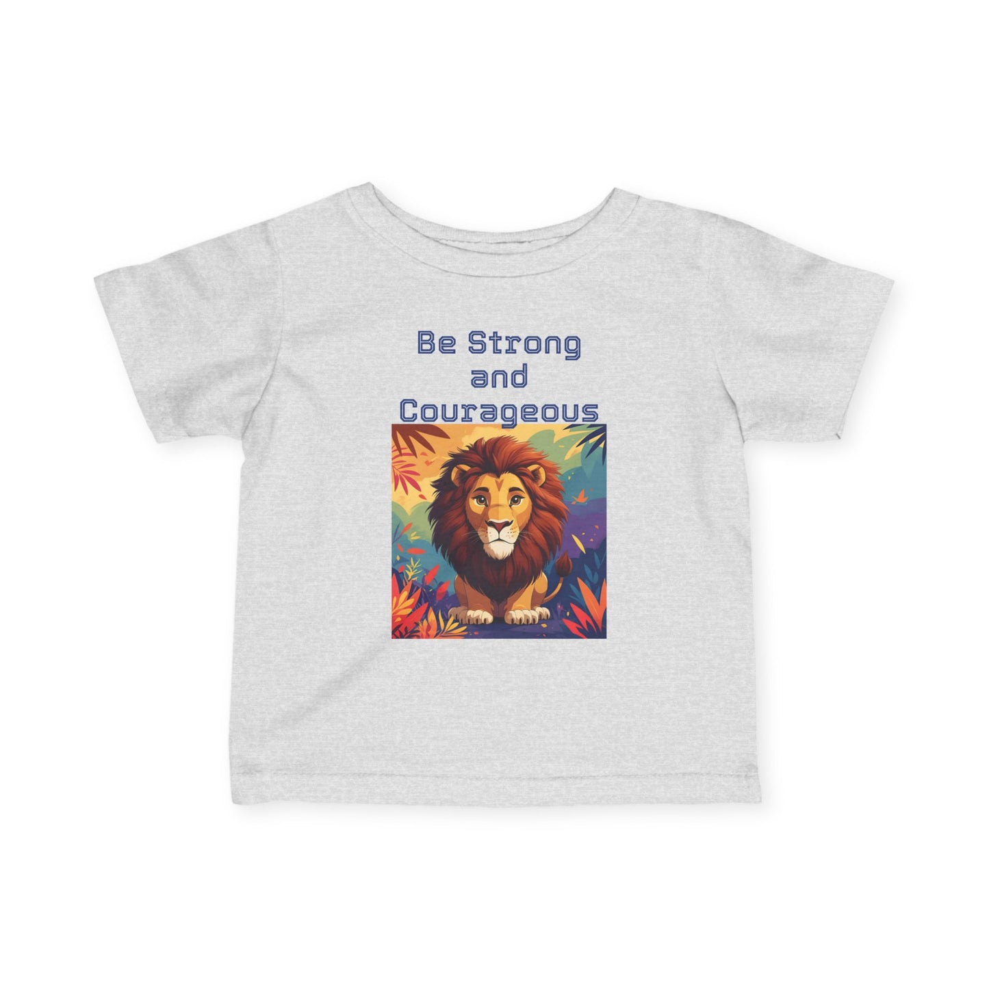 Be Strong & Courageous – Baby Lion Tee (Joshua 1:9 Inspired)