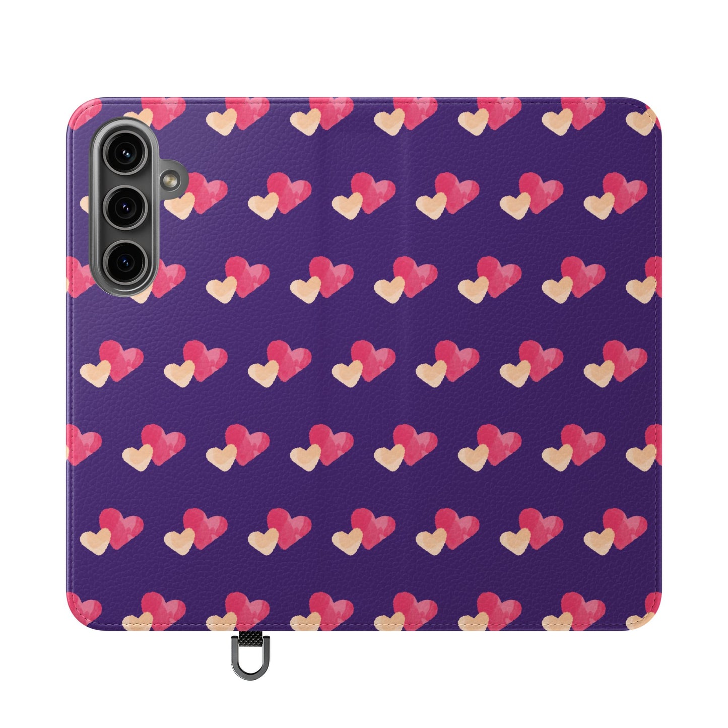 "Faith-Filled Hearts | Flip Phone Case – Purple"