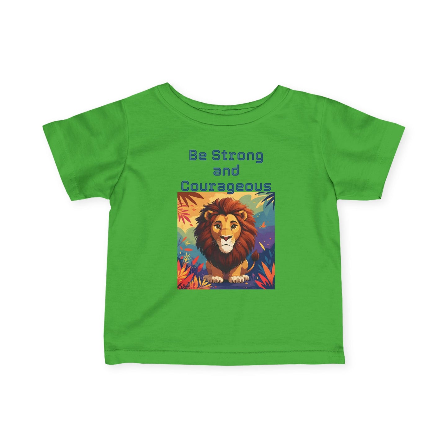 Be Strong & Courageous – Baby Lion Tee (Joshua 1:9 Inspired)