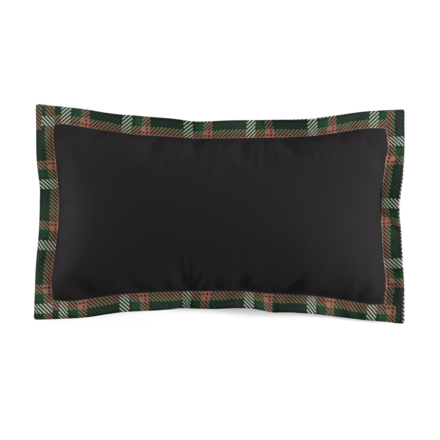 Faithful Tartan Pillow Sham – Charcoal Black