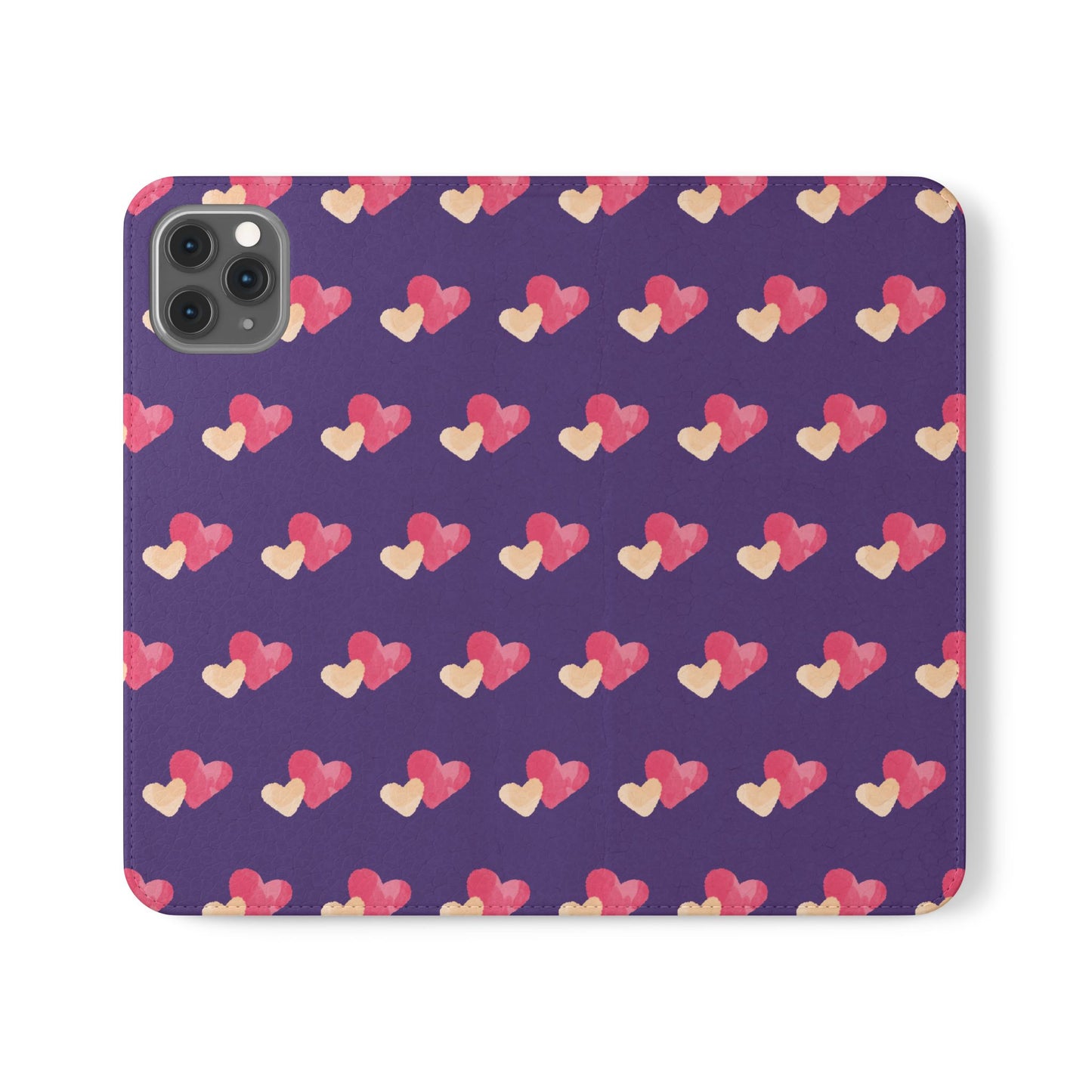 "Faith-Filled Hearts | Flip Phone Case – Purple"