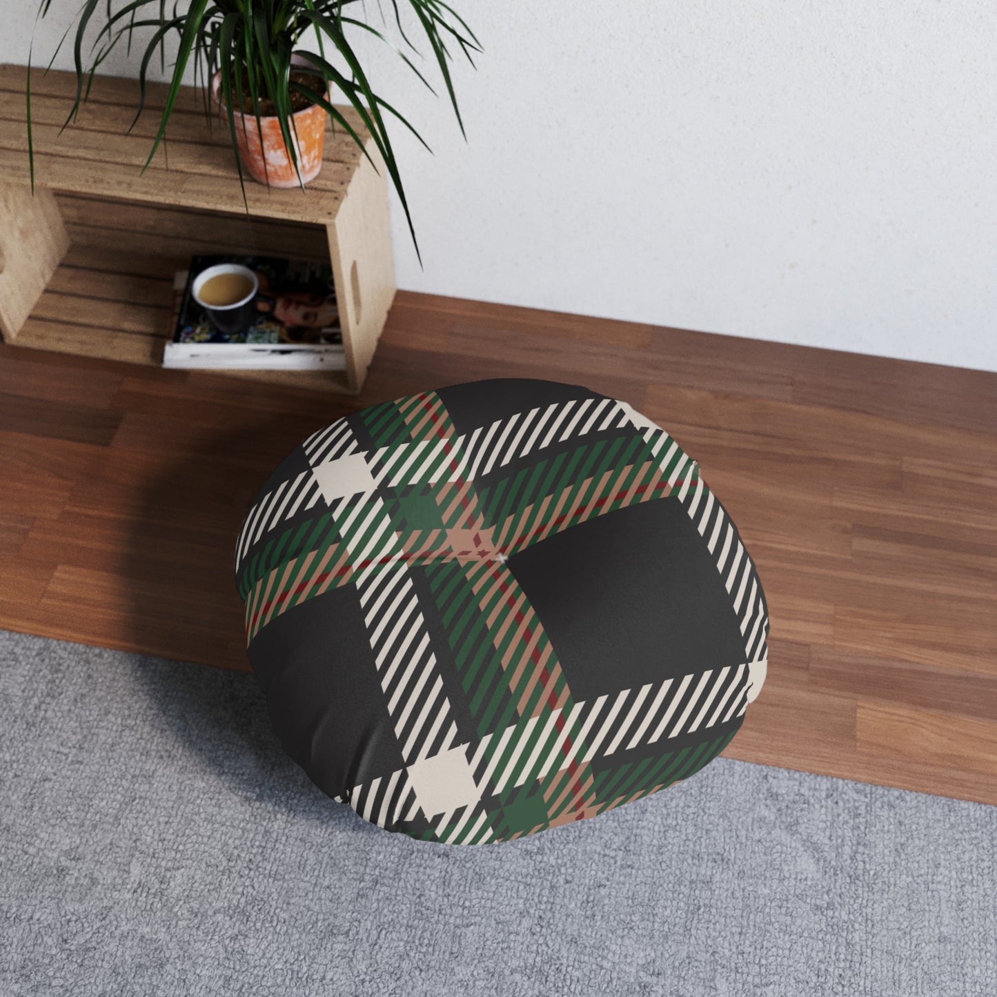 Faithful Tartan Tufted Floor Pillow