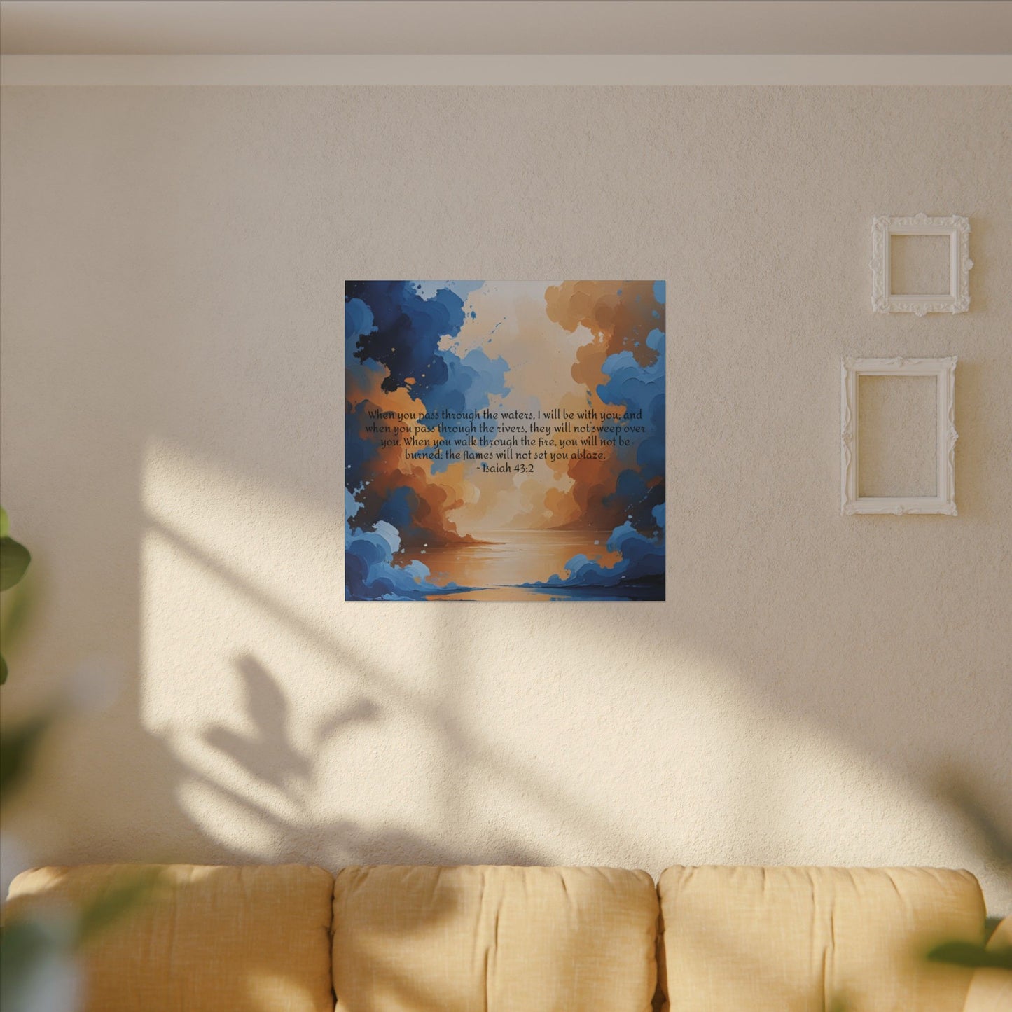 “Through the Fire & Water – Isaiah 43:2 Canvas”
