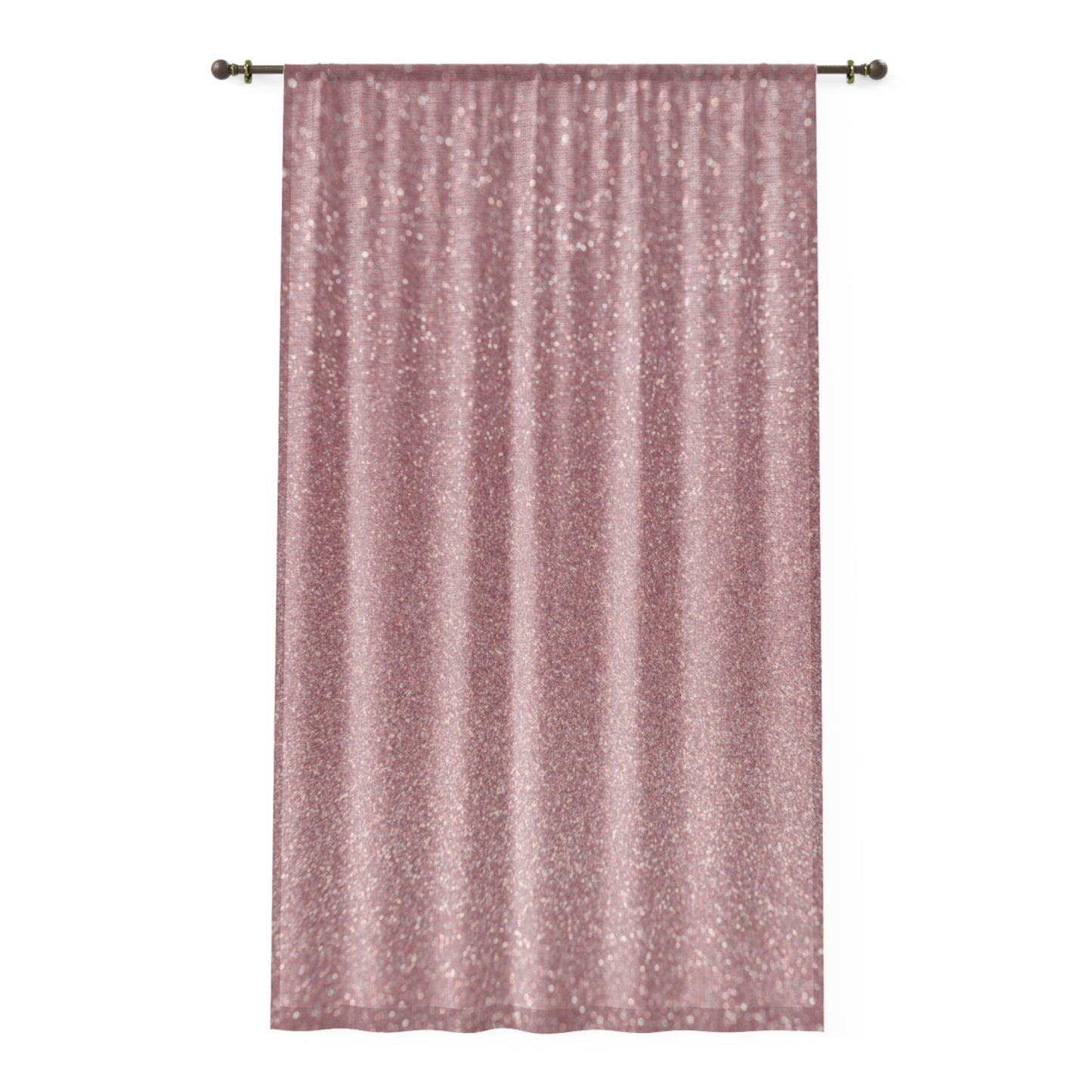 Sheer Divine: Shimmer Dust Rose Curtain Panel