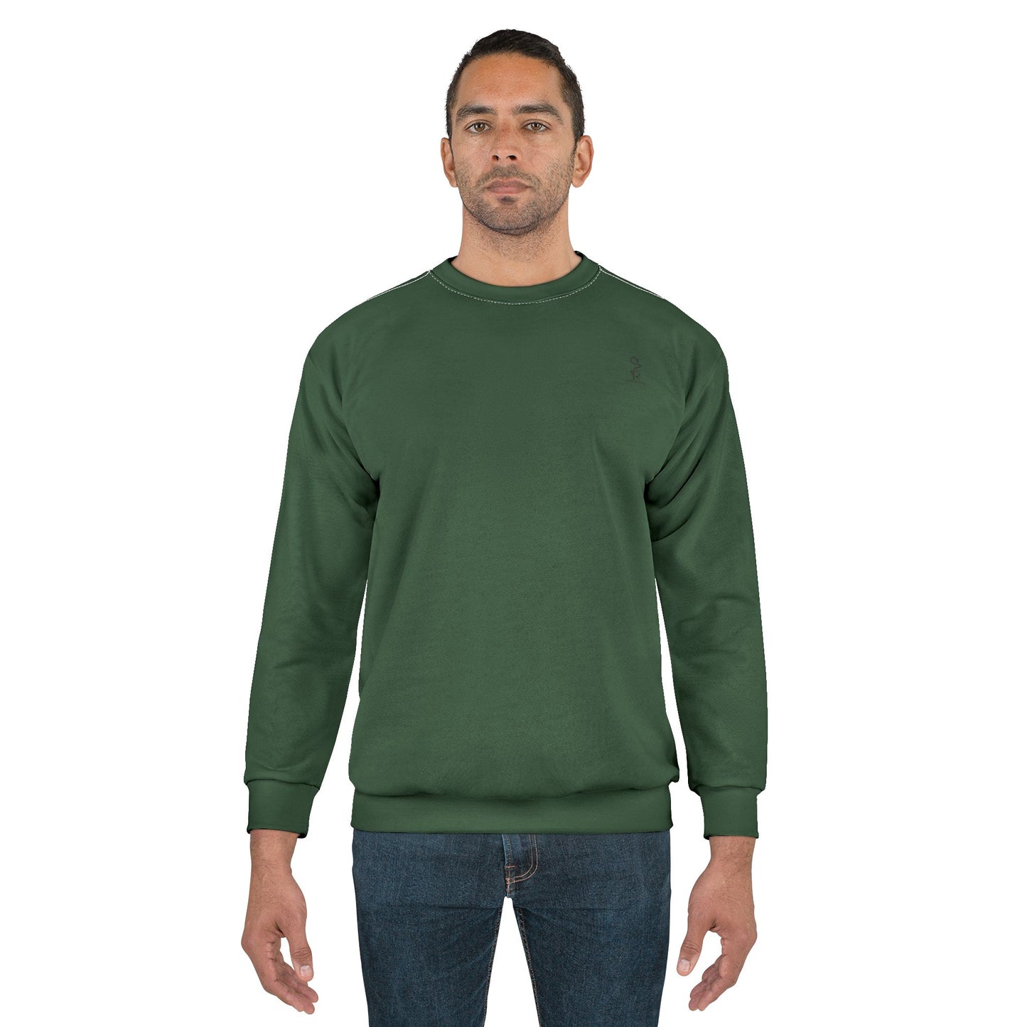 Faithful Tartan Solid Sweatshirt – Forest Green | Whispers of Winter Collection