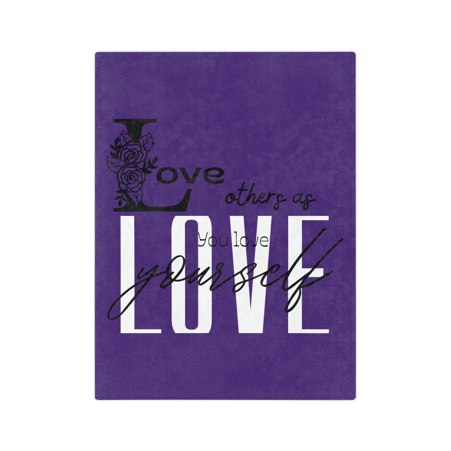 Love Others – Royal Scripture-Inspired Velvet Blanket