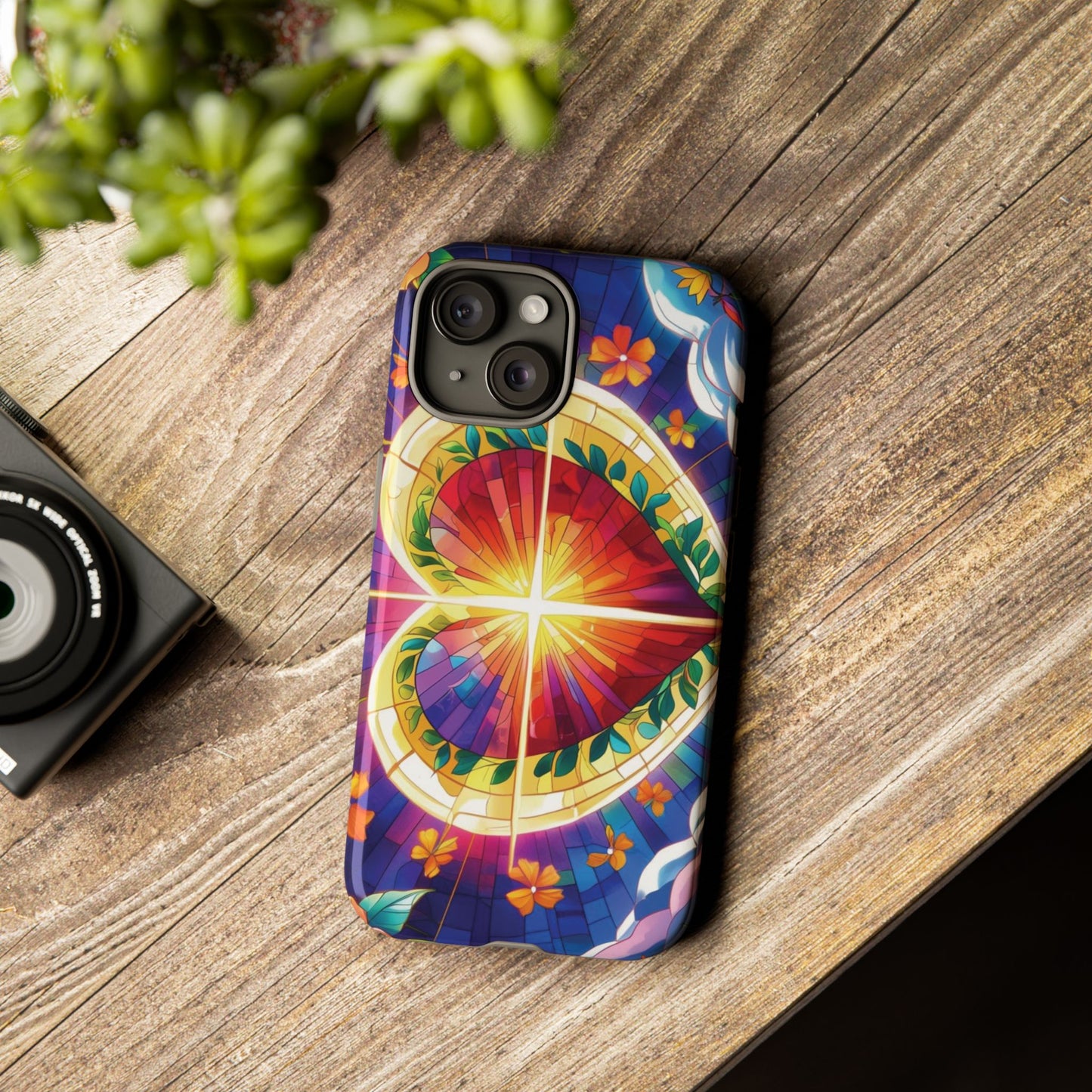 "Heart of Light" Phone Case – Stained Glass Faith Edition