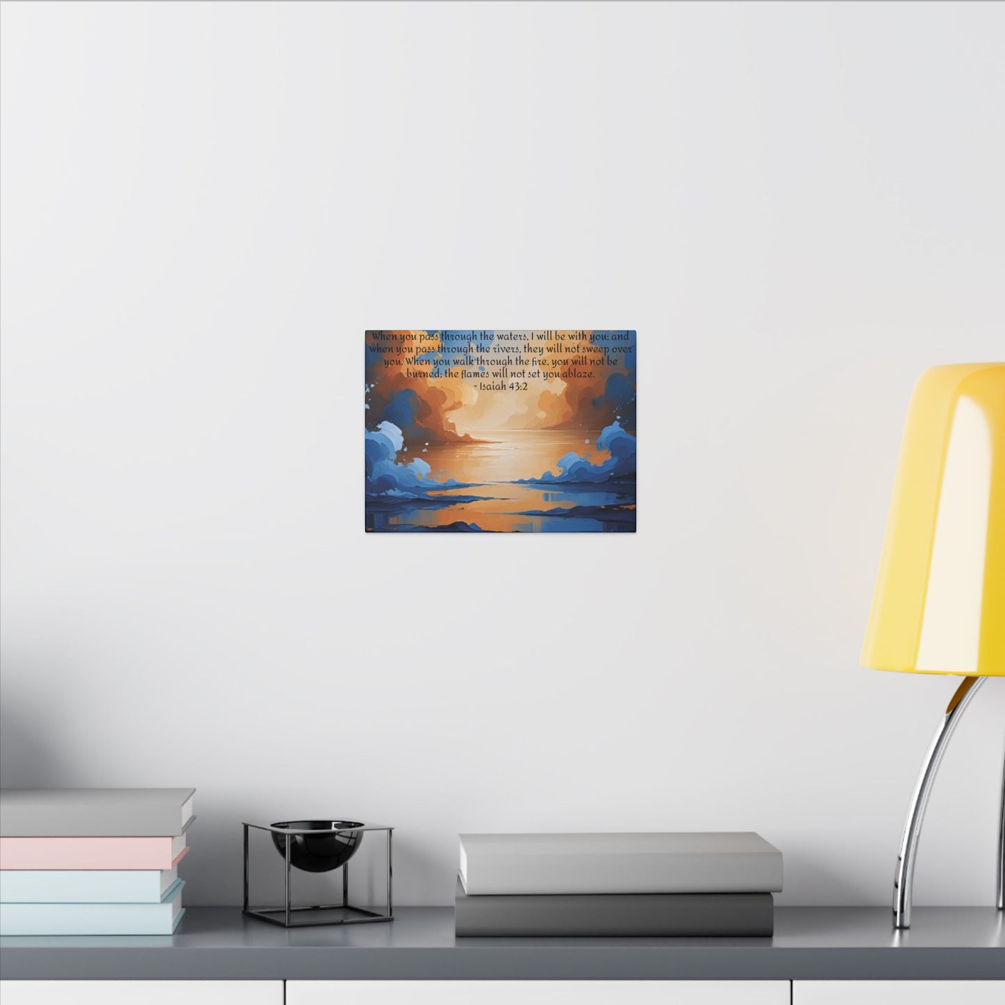 “Through the Fire & Water – Isaiah 43:2 Canvas”