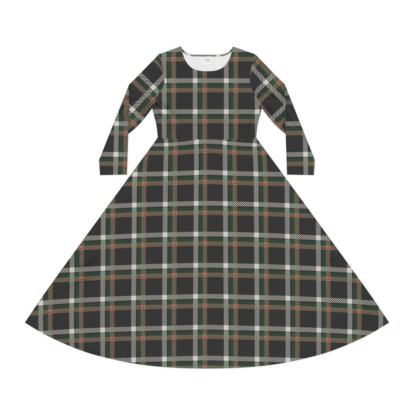 Faithful Tartan – Women’s Long Sleeve Midi Dress