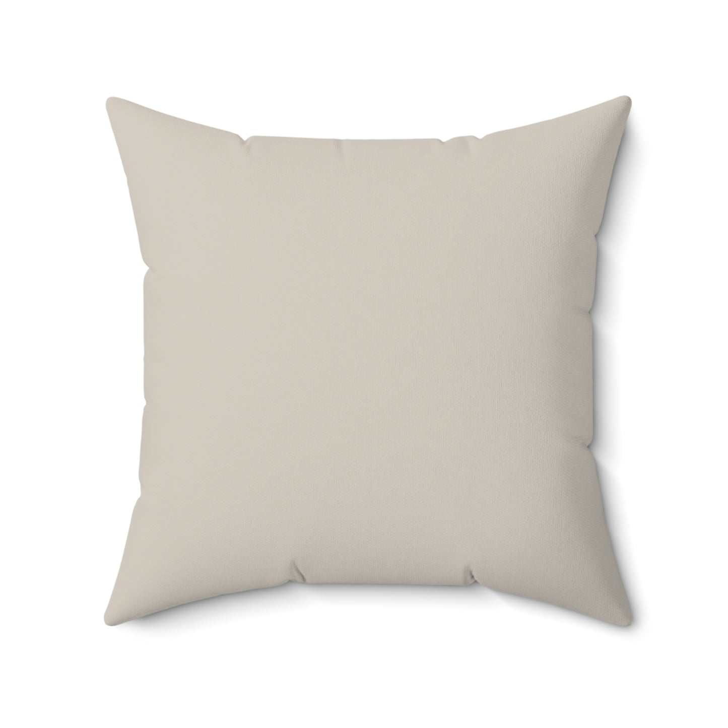 Faithful Tartan Cushion – Stone Beige Front, Plaid Back | Faux Suede Decorative Pillow