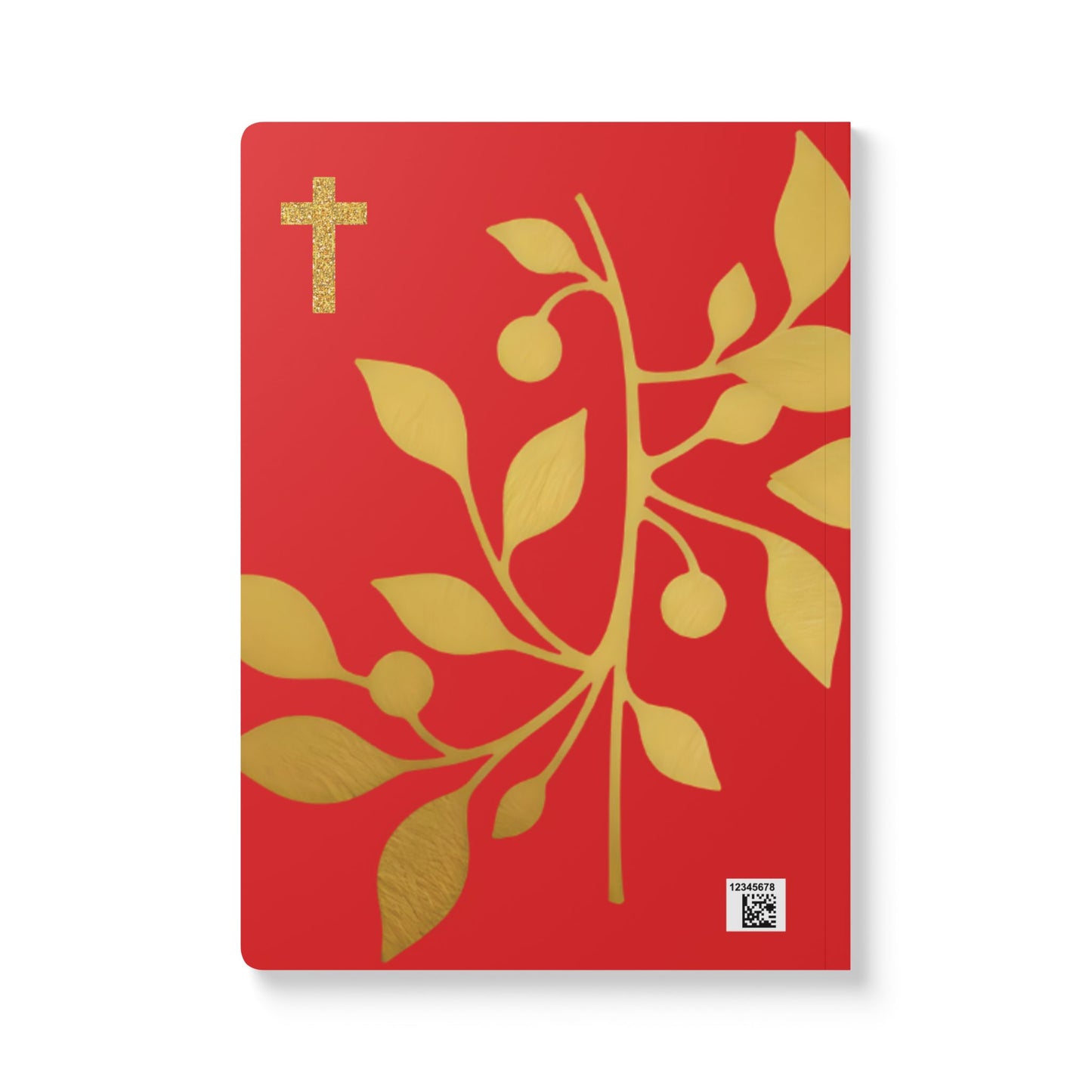 The Vine & The Branches – John 15:5 Journal (Red & Gold), Faith Journal, Prayer Journal, Christian Notebook, Gift for Women, Religious Journal